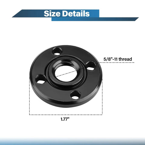 Five Eighths Inch UNC Thread Angle Grinder Nut Heavy Duty Hex Flange Replacement Part N134467 size details chart with dimensions.