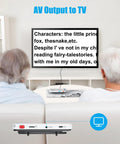 Must Have Portable Digital Magnifier Reading Aid With Foldable Handle 5.0 Inch LCD Screen 4X To 32X Zoom 17 Color Modes AV output to TV
