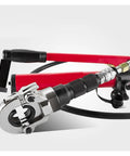 Heavy Duty Hydraulic Pipe Crimping Tool For Fast Leak Proof Plumbing Repairs, Easy Operation, Large Piston Diameter, Durable Abrasion Resistant Jaws, Non Slip Handle, Versatile For Copper PVC And Stainless Tubing, red hydraulic crimper