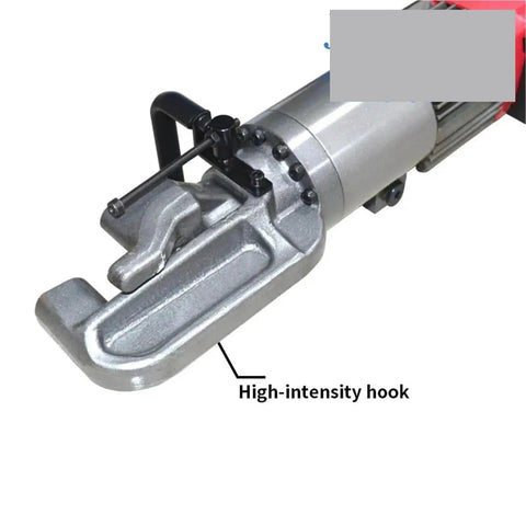 Heavy Duty Hydraulic Rebar Cutter And Bender Machine HRB-16A showing high-intensity hook detail for portability and strength.