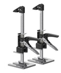 Heavy Duty Arm Lift Jack Duo Pack Moves Loaded Furniture Like A Charm Handles 440 Lbs, stainless steel, adjustable height.