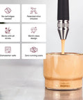 NitroPress Ds Electric Nitro Cold Brew Coffee Maker Machine creating creamy beverage with patented nitro infusion.