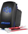 Lit Blue LED 5 Pin Rocker Switch SPST On Off With Jumper Wires Set Illuminated Rocker Button for vehicle audio systems