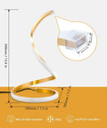 Dope Spiral LED Desk Lamp With Dimmable Three Color Temperatures Touch Control Minimalist Modern Gold Finish 13 Inch Tall By 7.3