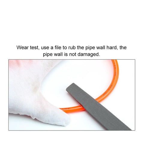 Wear test demonstrating Slick Heavy Duty Polyurethane Air Hose Featuring Flexible Spring Pipe Design And Swiveling Industrial Couplers.