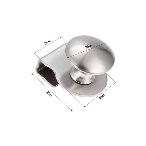 Round Glass Door Pull Handle 29mm Diameter for 5-8mm Glass Thickness Stainless Steel Clamp Clips for Showcases Cabinets and Drawers