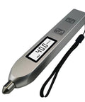 Handheld Vibration Vibe Meter And Analyzer With LCD Backlit Screen Digital Readout For Acceleration 0.1 To 199.9 m Per s2 Velocity And Displacement Piezoelectric Sensor Great For Mechanical Fault Diagnosis And Maintenance, silver handheld unit with wrist strap