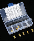 12 Piece Thread Repair Kit M6x1 Self Thread Inserts With Drill Bit And Installation Tool For Damaged Threads No Tap Needed Quick Fix For Bad Threads And Solid Screw Retention. Open case with M6x1 brass inserts and drill bit for thread repair