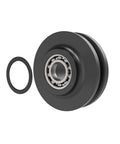 Heavy Duty Sliding Barn Door Roller Kit With Anti Jumper Stopper Floor Guide No Squeak Accessories steel roller close-up