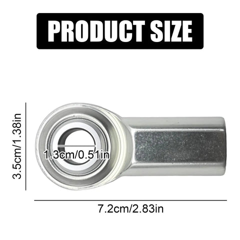 Rock Solid 4 Pack 1/2 20 Thread Rod End Bearing Heim Joints With Corrosion Resistant Jam Nuts For Hydraulics Industrial Machinery And Automotive Rigs Designed For Heavy Duty Work displaying dimensions with a focus on size measurements.