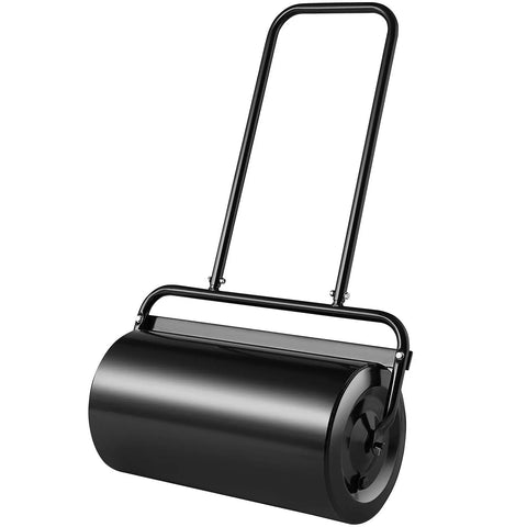 Large Capacity Lawn Roller 13 Gallon Heavy Duty Steel Sand Or Water Filled With Easy Turn Plug And U Shaped Ergonomic Handle