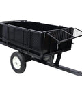Heavy Duty Steel Dump Cart For Lawn And Garden Haul 750 Lb Capacity 22 Cubic Feet Tow Behind Utility Trailer with removable sides