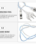 Fencing Foil Body Cord Wire For Stable Conductivity And Impact Resistant Mask Safety with plug and hand wire detail.