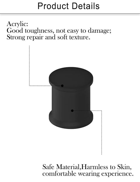 12 Millimeter Black Silicone Ear Gauges Set Of Four Pairs Double Flared Saddle Tunnels Plugs For Ears Stretching Kit product details.