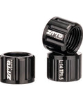 Super Durable Aluminum Bike Thru Axle Nut 12mm 15mm Thread Quick Release Cap For Road Mountain And Fold Bicycle Hub Skewer Shaft Accessory in black.
