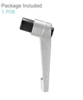 Slick Quick Change Clamping Lever Handle With M8 Female Thread And 72mm Lever Arm For Lathe Gear side view silver tone