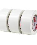 Heavy Duty White Duct Tape 2 Inch By 30 Yards 3 Pack 8.27 Mil All Weather Tear By Hand No Residue Ultra Strong Adhesive