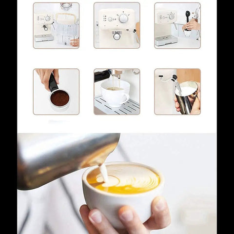Espresso shots and milk frothing with Fully Automatic Coffee Machine With Built In Grinder And Milk Frother Espresso Maker For Home Brews Auto Brew And Semi Automatic Modes Barista Style Foam Electric Coffee Brewer For Everyday Use.
