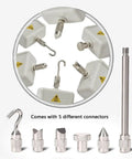 Go To 500N And 1000N Push Pull Force Gauge And Test Bench With LCD Display 5 Grips Quick And Accurate Tensile And Compression Tester For Lab And Workshop, 5 connectors