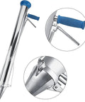 Semi Automatic Garden Seeder And Transplanter One Hand Seed Spreader with metal tip and blue handle