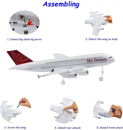 Assembling Easy To Fly 2.4GHz 3 Channel RC Plane Ready To Fly With 410mm Wingspan EPP Foam For Stability 6 Axis Gyro