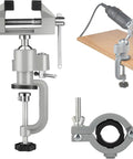 Two In One Universal Rotate 360 Degree Clamp On Vise With Drill And Grinder Holder for woodworking and metalworking
