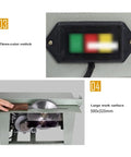 Featherweight Mini Table Saw For Woodworking With Sturdy Metal Base And Killer 3800 Rpm Action Portable Diy Panel Cutters For Clean Lines and control panel featuring three-color switch and large work surface.