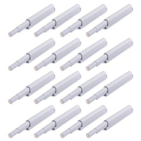 Premium Soft Close Retrofit Kit For Kitchen Cabinets And Bedroom Drawers Using Sturdy Nylon Buffers To Kick Loud Noise To The Curb and Keep Your Cabinet Doors Moving Silky Smooth Always, featuring sixteen nylon buffers.