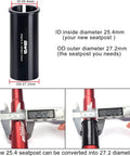 Must Have 100mm Aluminum Seatpost Shim Reducer Sleeve For Mountain Bikes CNC Machined 6061 Alloy Lightweight Anti Rust