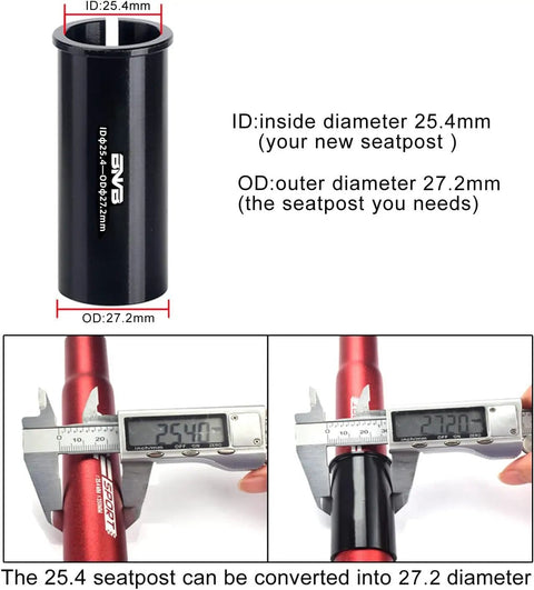 Must Have 100mm Aluminum Seatpost Shim Reducer Sleeve For Mountain Bikes CNC Machined 6061 Alloy Lightweight Anti Rust