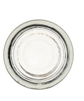 Heavy Duty Clear Glass Coasters Set Of 12, Non Slip Furniture Leg Pads For Hardwood Tile Carpet Floors, round top view of clear glass coaster.
