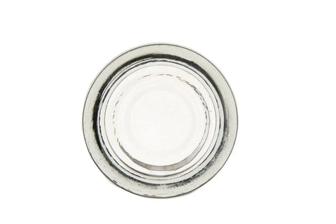 Heavy Duty Clear Glass Coasters Set Of 12, Non Slip Furniture Leg Pads For Hardwood Tile Carpet Floors, round top view of clear glass coaster.