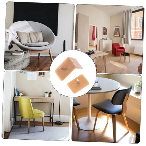 Slick Glide Furniture Slider Pads Two Hundred Pack For Hardwood Floors displayed with stylish furniture in modern interiors.