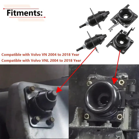 Volvo Hood Release Latch Kit For VN VNL 2004 To 2018, includes 4-piece upper and lower latches, OEM Nos 20498998 20565619 8074938
