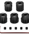 OGRC Hardened Steel 48P Pinion Gears 13T 14T 15T 16T 17T With 3.175mm Shaft For Traxxas Arrma HSP HPI AXIAL Losi Tamiya 1x10 RC Cars Beefy Gear Set For Easy Ratio Tuning