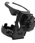 Black Clamp On Handlebar Cup Holder With Lower Tray Drainage Openings And Foldable Storage Friendly Design For Daily Rides On Bikes And E Bikes Easy Mount Water Bottle Cup Rack For Cycling