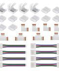 4 Pin 10mm SMD LED Connector Kit With L Splitter And Right Angle T Shape Solderless Gapless Connectors for WS2815 WS2805 RGB LED Strips