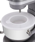 Two Pack 6 Quart Stand Mixer Bowl Covers For Bowl Lift Models Protects Against Splatter Fits KV25G KP26M1X attached to mixer bowl.