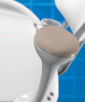 Close-up of armrest on Tub Transfer Bench Shower Chair For Elderly And Disabled Adjustable Height Non Slip Surface