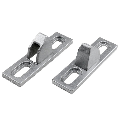 Sliding Door Lock Keepers For Glass Patio Doors 2 Pack Durable Corrosion Resistant Zinc Alloy Construction With Vertical Screw Slots