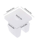 Twenty Pack White Plastic Vehicle Screw Grommets Expandable Insert Nuts Heavy Duty Mounting Clips For Car Boat Truck Slick Easy Install Top Shelf Hella Durable Hardware Universal Fits 7X7MM Hole Ride Ready Gear Up showing dimensions of a single clip.