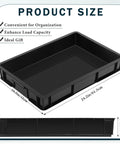 Oil Drain Pan Drip Tray 24 By 15.5 Inch Leak Proof Plastic Catch Pan with dimensions and features labeled.