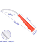 Stainless Steel Beast Billhook Sickle For Brush Clearing And Weeding, 12.2 Inch Curved Sawtooth Blade Garden Tool with dimensions