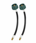 Two Pack 12 Inch Propane Hose Connectors With 1 Quarter Inch Inverted Flare Not NPT For RV Van Or Trailer Regulators