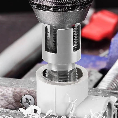 Dual Function Pipe Threading Tool For Drill Internal And External Threads With Half Inch And Three Quarter Inch Dies Rethreading And Cutting Tool That Delivers Quick No Fuss Pipe Threading For Home Workshop Or Pro Jobs