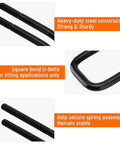 Extended Square Bend U Bolts Four Pack For One To Two Inch Lift Applications shown in black steel with 9/16 inch threads.