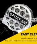 Retractable Stainless Steel Tape Measure With 1 Inch Blade, hollow design shown during easy cleaning in water, silver finish
