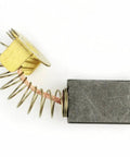 Hardcore Japanese Carbon Brush Set For Porter Cable Power Tools Replaces Oem 5140096 08 And 878266 with metal connector and wire.