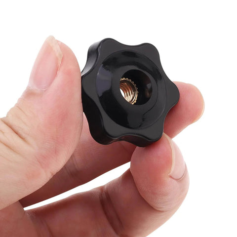 Must Have Ten Pack Six Star Knobs With One Quarter Inch Twenty Female Threads Hex Head Through Knobs For Clamping Jigs And T Track Bolts