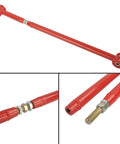 Adjustable Rear Suspension Panhard Track Bar For A Smoother Quiet Ride And Precise Handling With Grease Grooved Bushing Design Keeps Lubrication In For Low Noise And Long Life Heavy Duty Steel Construction Easy Install Fits Modern Trucks And SUVs, red steel